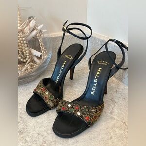 Vintage Halston Ankle strap Heels